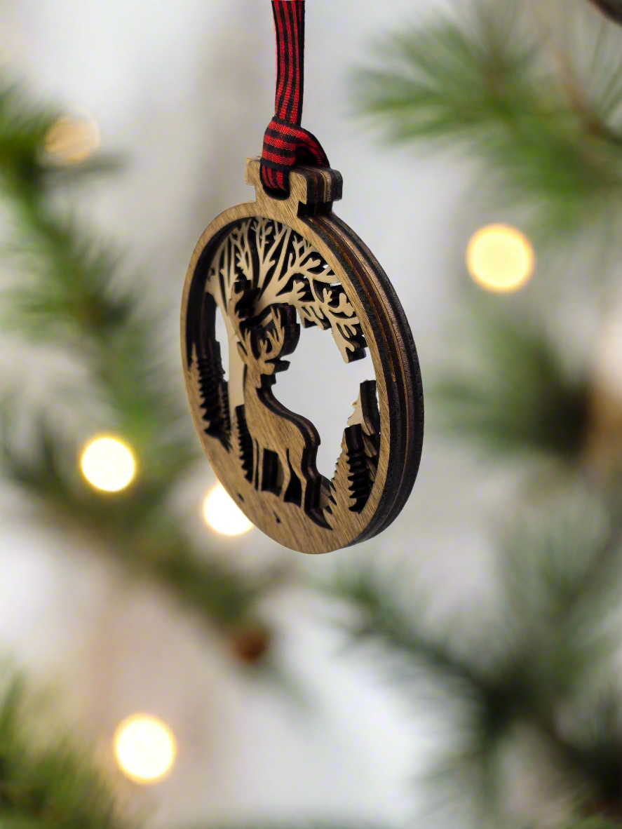 Deer in Woods Ornament