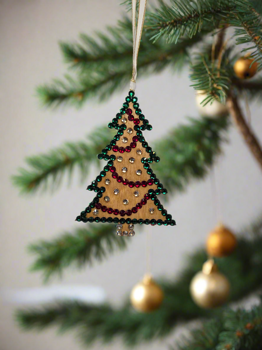 Rhinestone Christmas Tree - Ornament