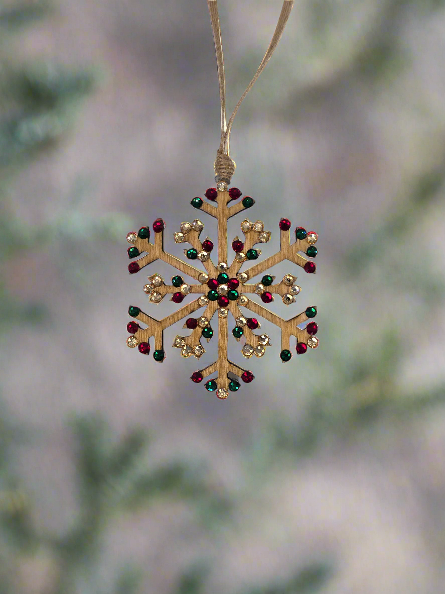 Rhinestone Snowflake - Ornament