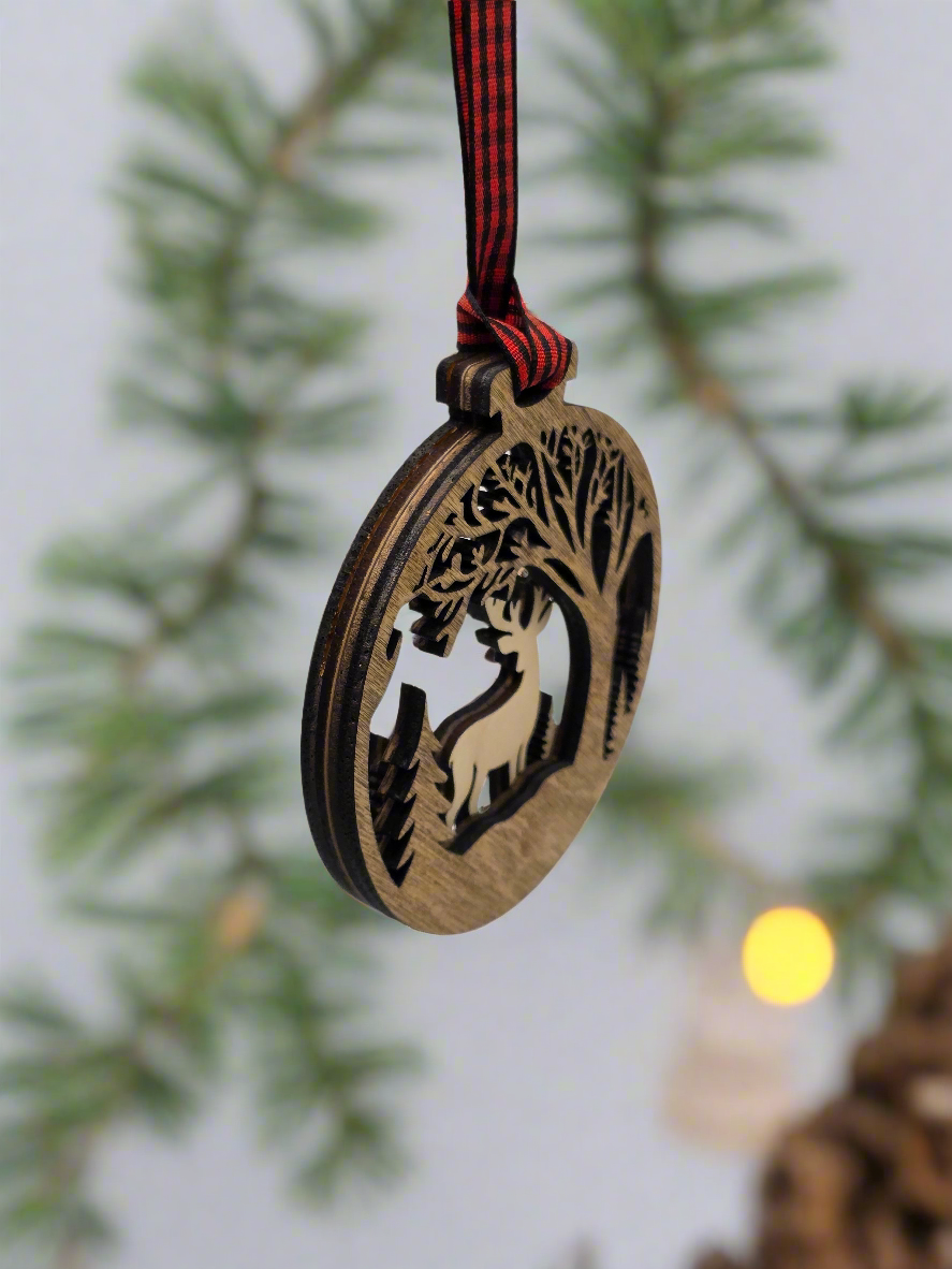 Deer in Woods Ornament