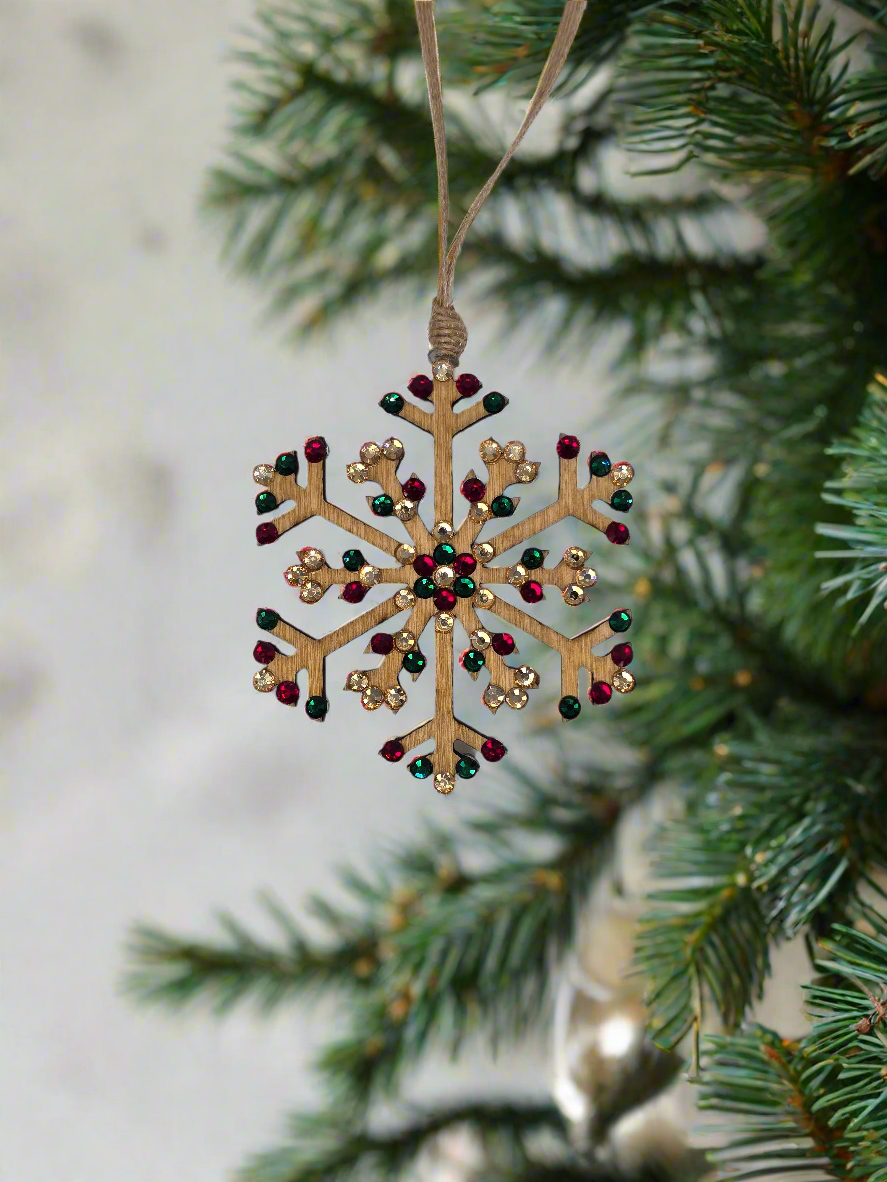 Rhinestone Snowflake - Ornament
