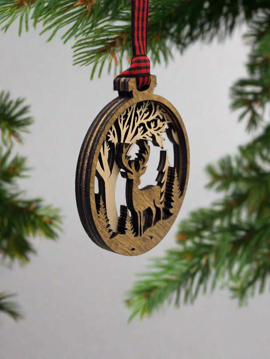 Deer in Woods Ornament