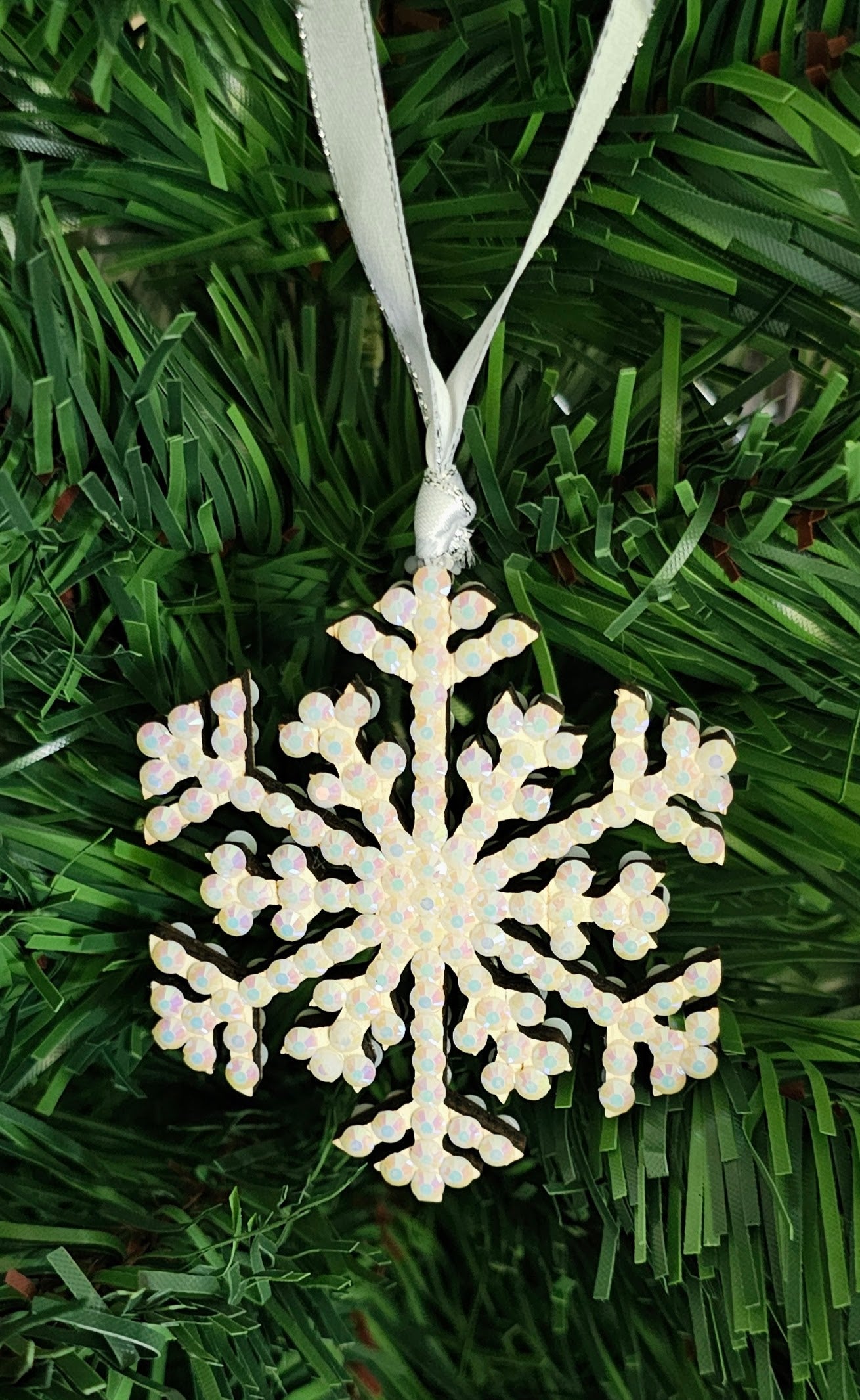 Rhinestone Snowflake Ornaments - Gold, Silver, White, etc