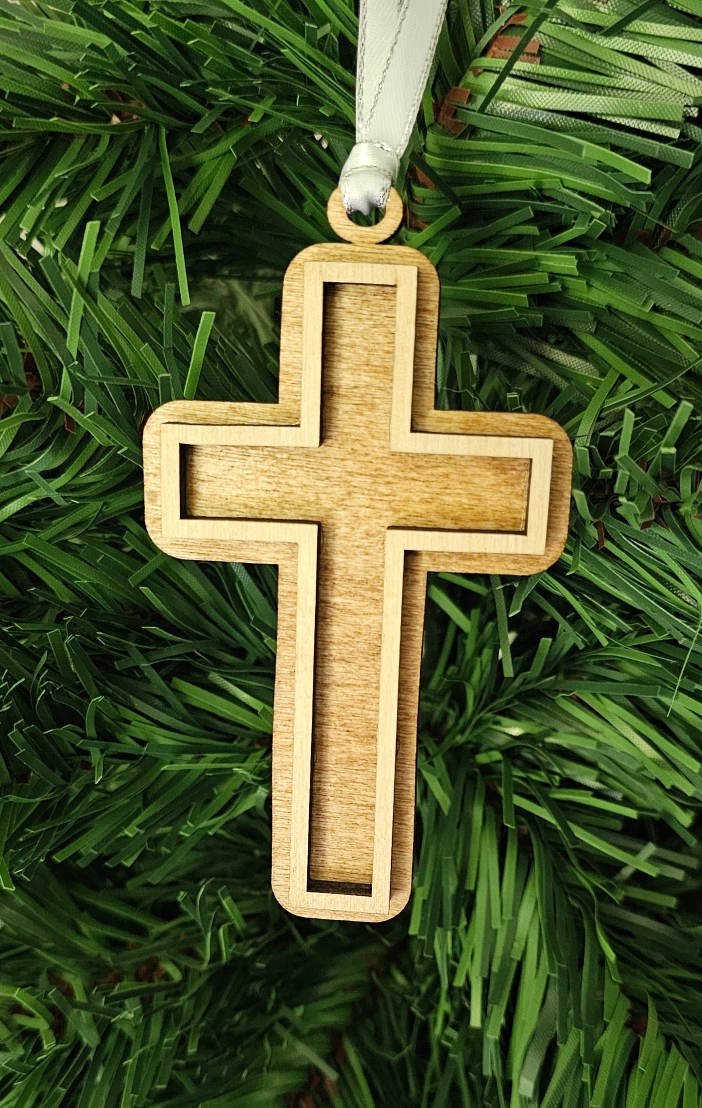 Rhinestone Cross - Wood Ornaments