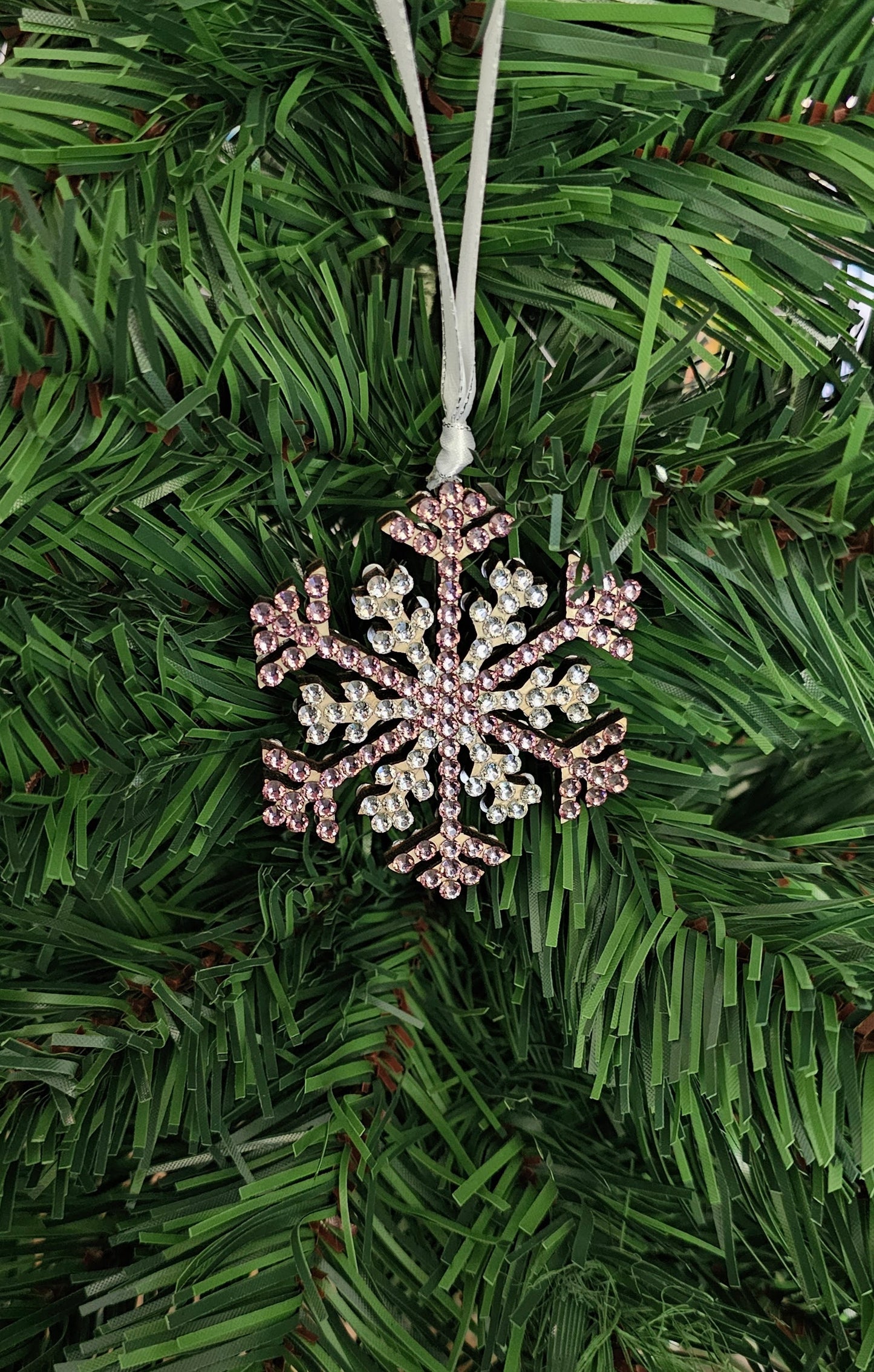 Rhinestone Snowflake Ornaments - Purple Variations