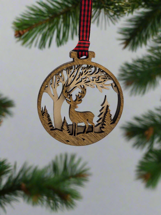 Deer in Woods Ornament