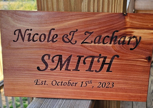 Custom Cedar Plaque/Sign